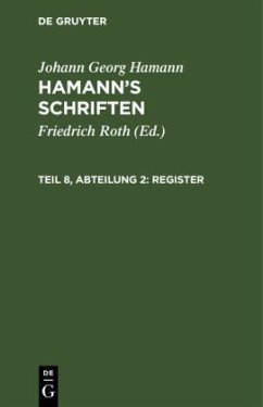 Register - Hamann, Johann Georg