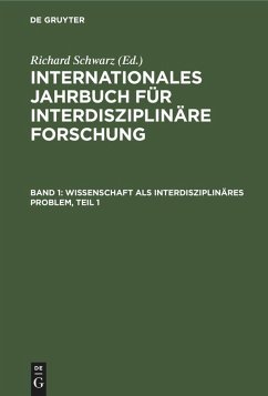 Cover Wissenschaft als interdisziplinäres Problem, Teil 1
