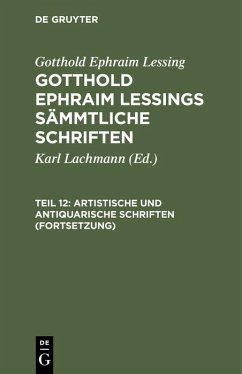 Artistische und antiquarische Schriften (Fortsetzung) - Lessing, Gotthold Ephraim