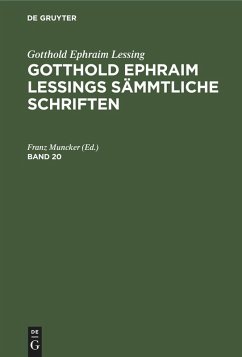 Cover Gotthold Ephraim Lessing: Gotthold Ephraim Lessings Sämmtliche Schriften. Band 20