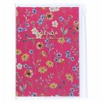 MARK'S 2021/2022 Taschenkalender A6 vertikal, Flower Pattern // Magenta