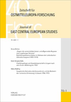 Zeitschrift für Ostmitteleuropa-Forschung (ZfO) 70/1 / Journal of East Central European Studies (JECES)