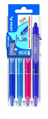 PILOT Tintenroller FriXion Clicker 0.7 (M) 4er Set2Go Fun