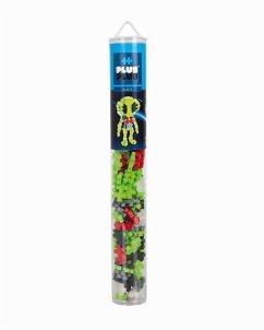 Plus-Plus® 9604246 - Alien, Tube, 100 Bausteine, Konstruktionsspielzeug, mehrfarbig