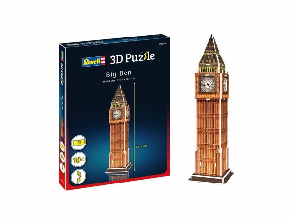 216 Teile Ravensburger 3D Puzzle Bauwerk Big Ben mit echter Uhr 12586 