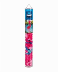 Plus-Plus® 9604242 - Flamingo, Tube, 100 Bausteine, Konstruktionsspielzeug, mehrfarbig