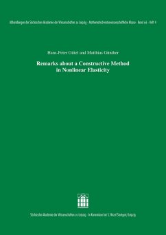 Remarks about a Constructive Method in Nonlinear Elasticity (eBook, PDF) - Gittel, Hans-Peter; Guenther, Matthias