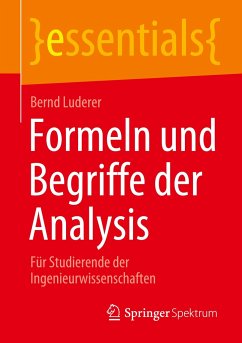 Formeln und Begriffe der Analysis - Luderer, Bernd