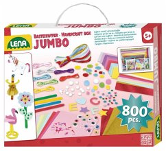 Simm 42664 - LENA® Bastelkoffer Jumbo pink, 800 Teile, DIY-Bastelset