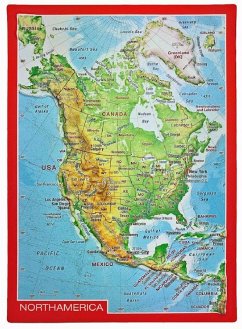 Reliefpostkarte Nordamerika