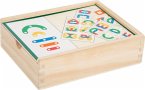 small foot 11741 - Steckpuzzle Buchstaben und Zahlen, Lernspiel, Holz