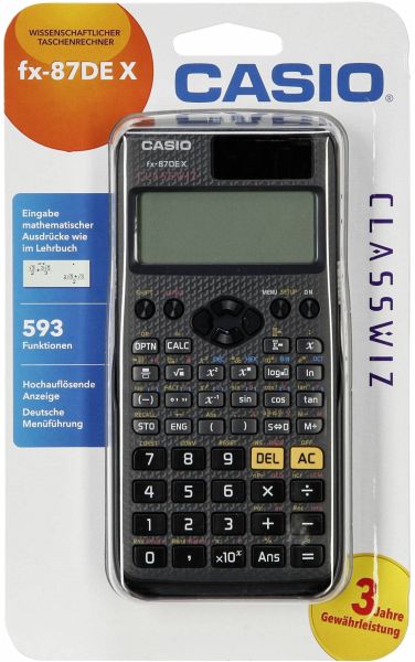 Casio Wetenschappelijke Rekenmachine, FX-87DE X, Zwart, B 77 X T 165 X H11  Mm | tropicalchinesemiami.com