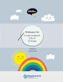 Liniertes Briefpapier-Set für Kinder: Regenbogen (für Mädchen und Jungen, bunt)