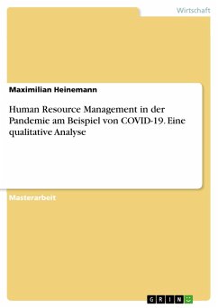 Human Resource Management in der Pandemie am Beispiel von COVID-19. Eine qualitative Analyse (eBook, PDF)