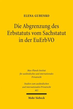 Cover Die Abgrenzung des Erbstatuts vom Sachstatut in der EuErbVO (eBook, PDF)