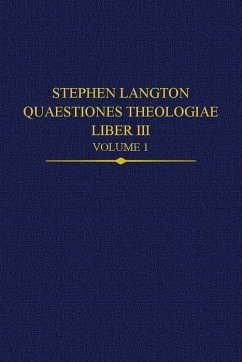 Cover Stephen Langton, Quaestiones Theologiae