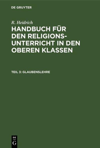 Glaubenslehre (eBook, PDF)