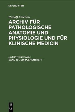 Cover Rudolf Virchow: Archiv für pathologische Anatomie und Physiologie und für klinische Medicin. Band 151, Supplementheft (eBook, PDF)