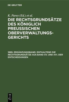 Enthaltend die Rechtsgrundsätze aus Band XV. und XVI. der Entscheidungen (eBook, PDF)