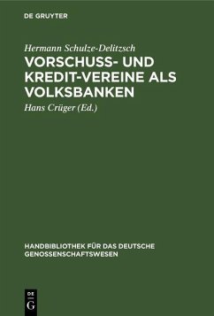 Cover Vorschuß- und Kredit-Vereine als Volksbanken (eBook, PDF)