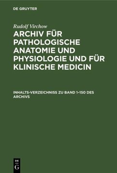 Cover Inhalts-Verzeichniss zu Band 1-150 des Archivs (eBook, PDF)