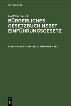 Einleitung und Allgemeiner Teil (eBook, PDF)