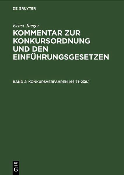 Konkursverfahren (§§ 71-238.) (eBook, PDF) Konkursverfahren (§§ 71-238.) (eBook, PDF)