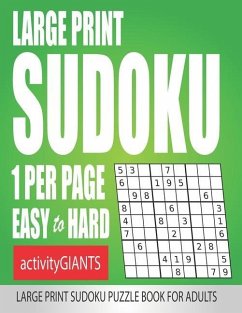 Large Print Sudoku 1 Per Page Easy to Hard - Giants, Activity