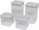 4x1 Brabantia Vorratsdose Tasty eckig, hellgrau 4x1 Brabantia Vorratsdose Tasty eckig, hellgrau