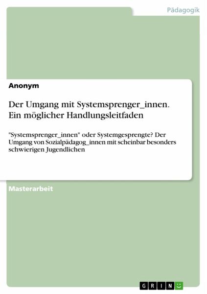 Der Umgang mit Systemsprenger_innen. Ein möglicher Handlungsleitfaden (eBook, PDF)
