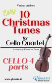 Cello 4 part of &quote;10 Christmas Tunes for Cello Quartet&quote; (fixed-layout eBook, ePUB)
