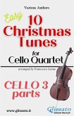 Cello 3 part of "10 Christmas Tunes for Cello Quartet" (fixed-layout eBook, ePUB)