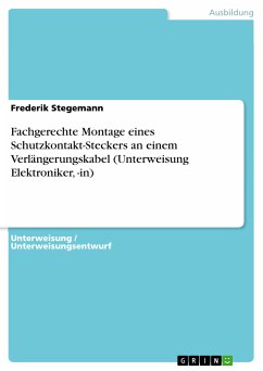 Fachgerechte Montage eines Schutzkontakt-Steckers an einem Verlängerungskabel (Unterweisung Elektroniker, -in) (eBook, PDF)