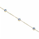 Crystals Armband - Sparkle - vergoldet - Saphir