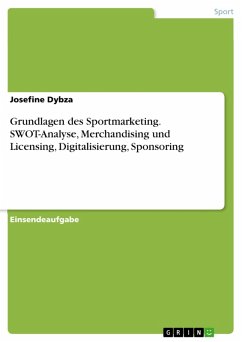Grundlagen des Sportmarketing. SWOT-Analyse, Merchandising und Licensing, Digitalisierung, Sponsoring (eBook, PDF)