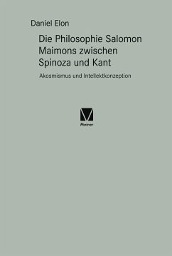Die Philosophie Salomon Maimons zwischen Spinoza und Kant - Elon, Daniel