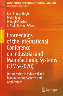 Proceedings of the International Conference on Industrial and Manufacturing Systems (CIMS-2020)