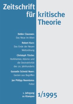 Zeitschrift für kritische Theorie / Zeitschrift für kritische Theorie, Heft 1 / Zeitschrift für kritische Theorie HEFT 1