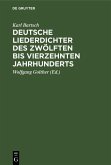Deutsche Liederdichter des zwölften bis vierzehnten Jahrhunderts (eBook, PDF)