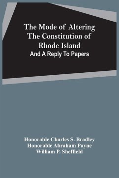 Cover The Mode Of Altering The Constitution Of Rhode Island