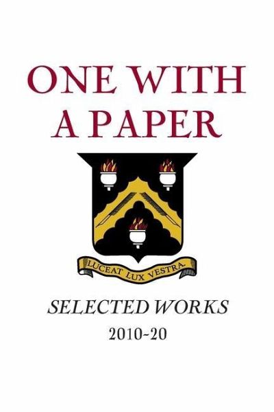 One with a Paper; Selected Works 2010-20 paperback One with a Paper; Selected Works 2010-20 paperback