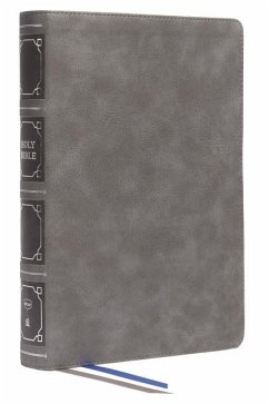 Nkjv, Reference Bible, Classic Verse-By-Verse, Center-Column, Leathersoft, Gray, Red Letter, Thumb Indexed, Comfort Print - Thomas Nelson