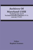 Archives Of Maryland Lxiii; Proceedings And Acts Of The General Assembly Of Maryland 1771 To June-July, 1773 (31)