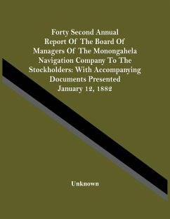 Forty Second Annual Report Of The Board Of Managers Of The Monongahela Navigation Company To The Stockholders - Unknown