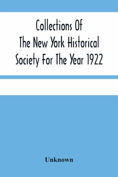 Cover Collections Of The New York Historical Society For The Year 1922