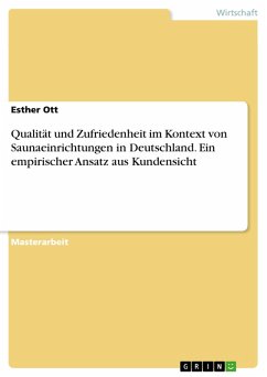 Qualität und Zufriedenheit im Kontext von Saunaeinrichtungen in Deutschland. Ein empirischer Ansatz aus Kundensicht (eBook, PDF)