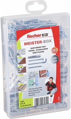 Fischer MeisterBox UX + Schrauben + Haken