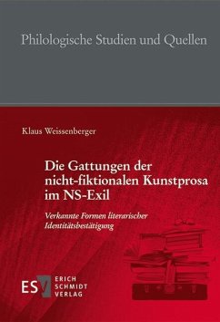 Cover Die Gattungen der nicht-fiktionalen Kunstprosa im NS-Exil (eBook, PDF)