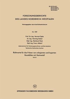 Richtwerte für das Fräsen von unlegierten und legierten Baustählen mit Hartmetall (eBook, PDF) - Opitz, Herwart; Siebel, Henning; Fleck, Reinhard; Altdorf, Franz