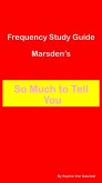 Frequency Study Guide Marsden's : So Much to Tell You (eBook, ePUB)